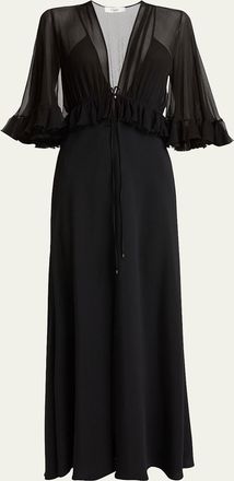 ワンピース CHLOE Woman Dress Black CH25SR049263 001 See by Chloé - Black Wool Metallic Trim Knit Dress