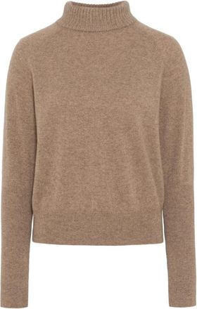 Envelope 1976 Kasjmier Gebreide Coltrui Blouse - Dames - Coltruien - Beige - XS - Kasjmier - Truien & Vesten