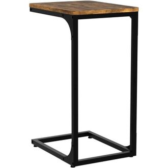 OEM Mesa Auxiliar En Forma De C, Conjunto De Sala De Estar De Dos Piezas, Sof&aacute; En Forma De C, Estilo Campestre, Marr&oacute;n R&uacute;stico