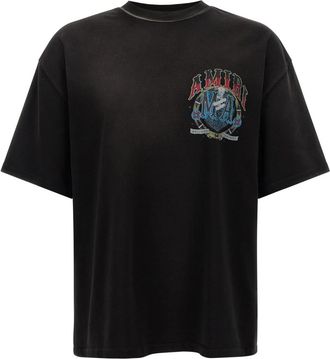 Amiri Crystal Hollywood Oversized Tee - Heren - T-shirts - Zwart - M - Katoen - Tops