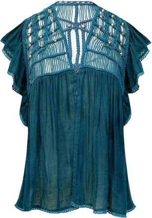 Mes Demoiselles... Womens Musa Blouse In Green