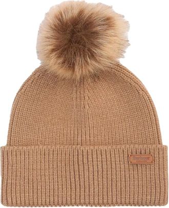 Barbour Accessoires, Dames, Beige, ONE Size, Polyester, Dover Muts Sjaal Cadeauset