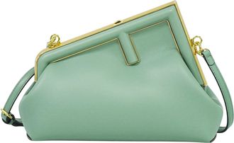Fendi First Bag Leather Green Leather Bag (Pre-Owned)