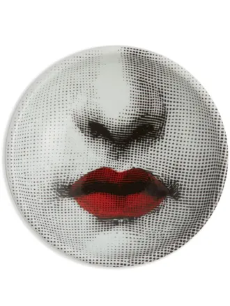 Fornasetti Porseleinen asbak (13cm) - Wit