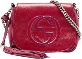Gucci Pre-owned Vintage Crossbodytas van Patentleer - Dames - Vintage Schoudertas - Rood - ONE Size - Leer - Vintage