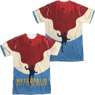 Gildan Superman Home (Front/Back Print) Short Sleeve Adult Poly Crew Tee / T-Shirt