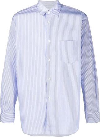 Comme Des Gar&ccedil;ons Multi Stripe Shirt - Heren - Casual Overhemden - Blauw - L - Katoen - Overhemden