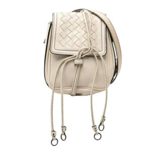 Bottega Veneta Pre-owned Mini Bags, female, White, Size: ONE SIZE Pre-owned Leather Crossbody Bag