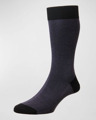 Pantherella Mens Tewkesbury Birdseye Socks