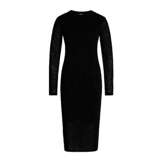 Joop Kleedjes, Dames, Zwart, XS, Nauwsluitende jurk met krokodillenprint