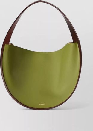 Jil Sander pivot leather hobo bag contrast trim