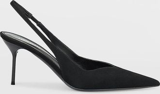 PARIS TEXAS Lidia 70MM Leather Slingback Pumps