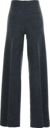 Semicouture Womens Grey Stretch Wool Trousers With Back Pocket Virgin
