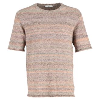 Mr P. Mr. P. Surplus Boucl&eacute;-Knit T-Shirt in Multicolor Acrylic