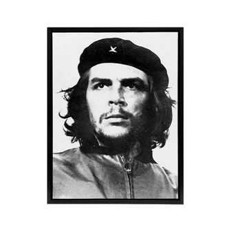 Artery8 Korda Portrait Revolutionary Che Guevara Framed Canvas Wall Art Print in Grey | Size: W24 x H32