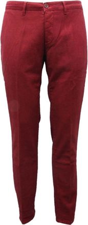 Cruna Katoenen broek New Town Marsala - Heren - Chinos - Rood - XL - Katoen - Broeken
