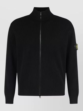 Stone Island zip through sweater organic cotton knit