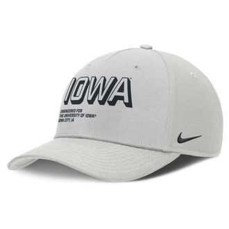 Nike Iowa On-Field Primetime Rise Nike Mens College Adjustable Hat in Grey | NC960BBIA-9G9