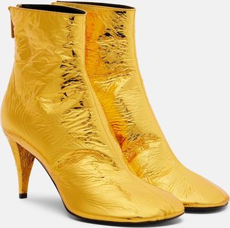 Proenza Schouler Glove metallic leather ankle boots