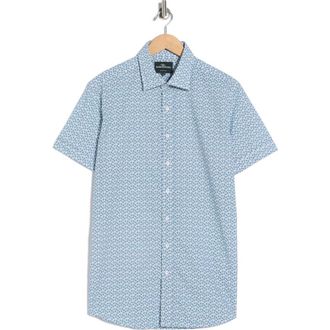 Rodd & Gunn Bell Valley Sports Fit Short Sleeve Button-Up Shirt in Twilight at Nordstrom Rack, Size Xx-Large