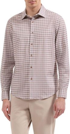 Bugatchi James Plaid Ooohcotton Shirt in Sienna at Nordstrom, Size Xxx-Large