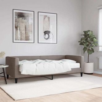 vidaXL Vidaxl - Sof&aacute; Cama Con Colch&oacute;n Tela Gris Taupe 80x200 Cm