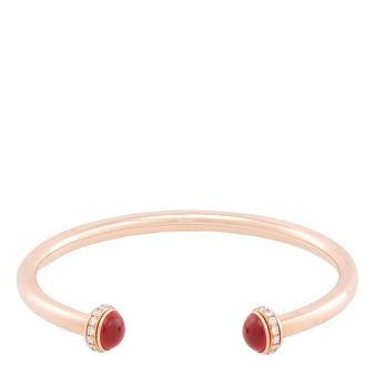 Piaget Possession 18K Rose Gold Open Bangle Bracelet, Size 15