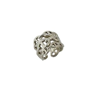 Herm&egrave;s Silver Silver 925 Band Ring (Pre-Owned)