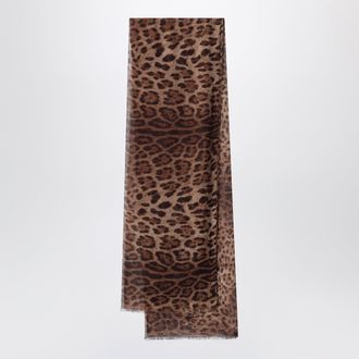 Dolce & Gabbana Silk stole with leopard print