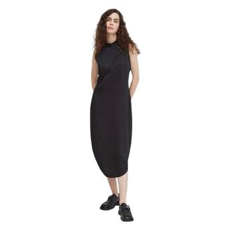 Bruuns Bazaar Vestido Asim&eacute;trico de D&iacute;a con Detalle de Botones - Dresses - Mujer - Negro - S