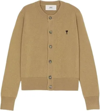Ami (WMNS) AMI Cardigan Camel FKC361-001-288
