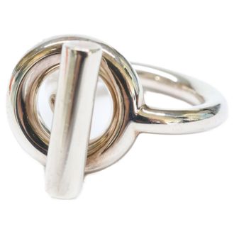 Herm&egrave;s Silver Silver 925 Band Ring (Pre-Owned)