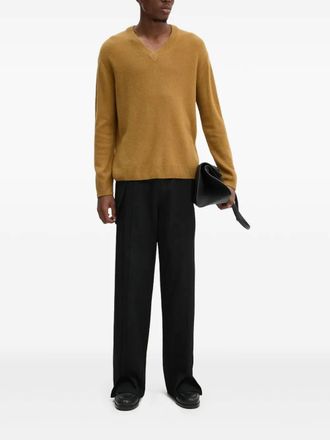 A.P.C. v-neck sweater - unisex - Yak - S - Brown
