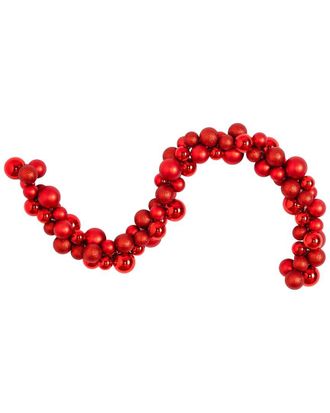 Nearly Natural 6Ft Garland With Red Shatterproof Ornaments