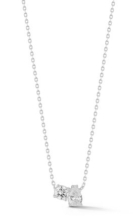 Glaze Jewelry Sterling Silver Dainty 2 Stone Necklace