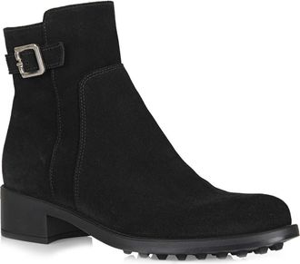 La Canadienne Shelby Waterproof Bootie in Black Suede at Nordstrom, Size 11