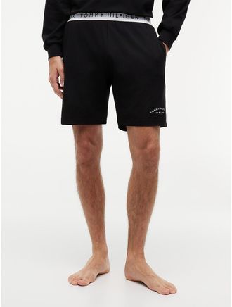 Tommy Hilfiger Mens Hilfiger Logo Pique Sleep Short - Black - XL