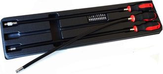 Trade Shop Trade Shop - Juego De 3 Llaves Extra Largas Y Flexibles Con Cortadores Para Taller De Coche 500 Mm