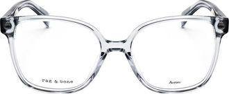 Rag & Bone Ladies Grey Rectangular Eyeglass Frames RNB3053