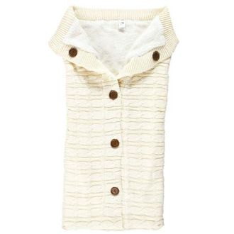 Hudson Baby Plush Knitted Fluffy Stroller & Lounge Baby Snuggle Wrap in Cream at Nordstrom