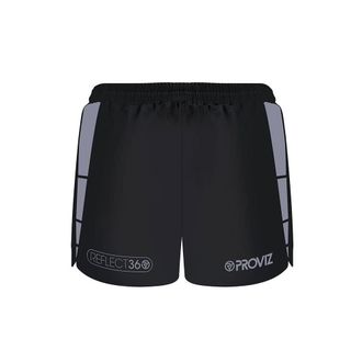 Proviz REFLECT360 Mens Reflective Breathable Running Athletic Shorts Hi Visibility, Black, 4XL
