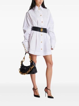 Balmain Buttoned Poplin Shirt Dress