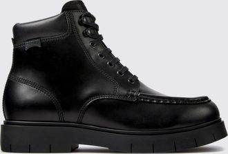 Camper Alaro Smooth Leather Combat Boots with Side Zip and Padded Ankle