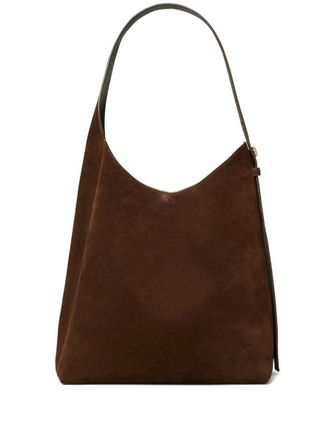 Tory Burch Brown Hobo Romy Shoulder Bag In Suede