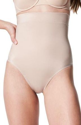 Spanx SPANXshape Suit Your Fancy High Waist Thong in Champagne Beige at Nordstrom Rack, Size Small