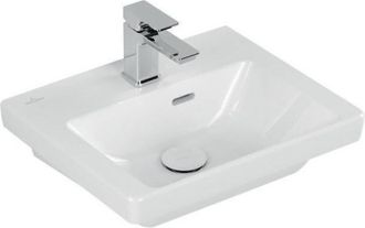 Villeroy & Boch Villeroy&boch - Lavabo Del Ba&ntilde;o V&b Subway 3.0 450x370 Mm Fregadero Con Desbordamiento Con Orificio Para Toque Blanco C+
