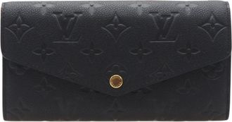 Louis Vuitton Empreinte Black Leather Long Wallet (Bi-Fold) (Pre-Owned)