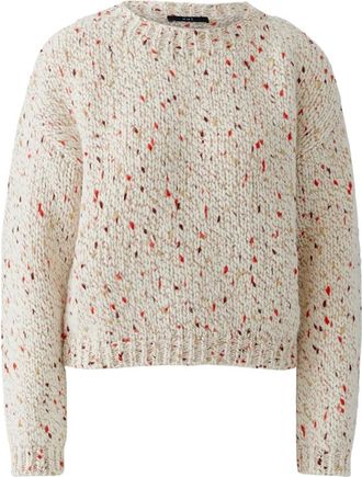 Oui Ronde hals gebreid - Dames - Ronde hals truien - Beige - S - Truien & Vesten