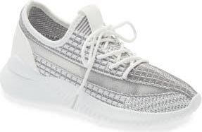 Elie Tahari Patterned Knit Sneaker in White at Nordstrom Rack, Size 7.5