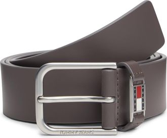 Tommy Jeans Lederg&uuml;rtel TOMMY JEANS TJM SCANTON, Herren, Gr. 11,5, schwarz walnut, Rindsleder, G&uuml;rtel Lederg&uuml;rtel, quadratische Schnalle, Breite 4cm